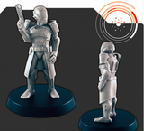 Resin 28mm Miniature - SciFi - Marine Captain