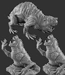 Resin 28mm Miniature - Post Apocalypse - Mole Rats