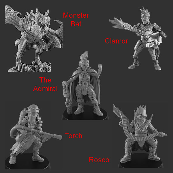 Resin Miniature Pack - Post Apocalypse - The Road Warriors