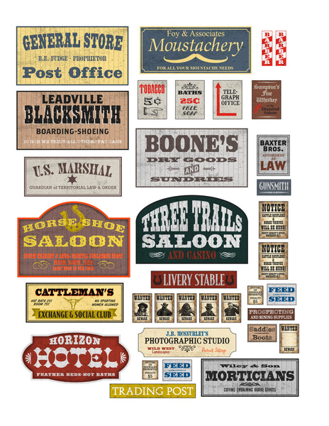 Western Signs - Downloadable .pdf