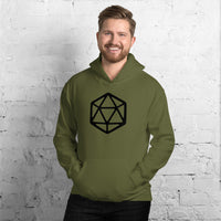 Hoodie - d20 in Black